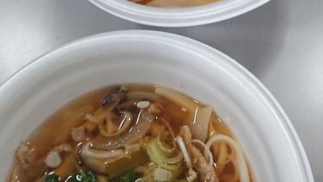 あったか汁物完成で~す