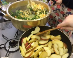 フライパンの競演で~す